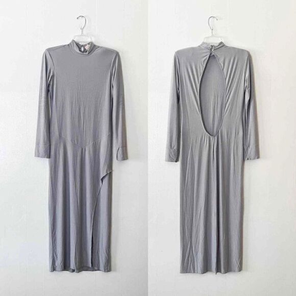 Free People We Are HAH Southern Lady Dress in Silver Blue - NWT - Picture 1 of 12